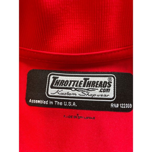 Kuryakyn Red Polo Shirt Throttle Threads Kustom Shopwear Embroidered Logo Mens L - Picture 3 of 6